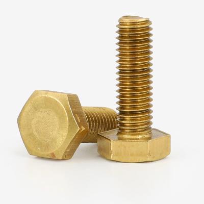 China Stainless Steel Supply Quality Certification External Copper Hexagon Bolt Copper Screw Brass for sale