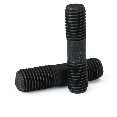 China High Quality Stainless Steel Carbon Steel Double Ended Screwd Studs Thread Rod Black Oxide Gray Phosphate Fasteners Factory Supplier for sale