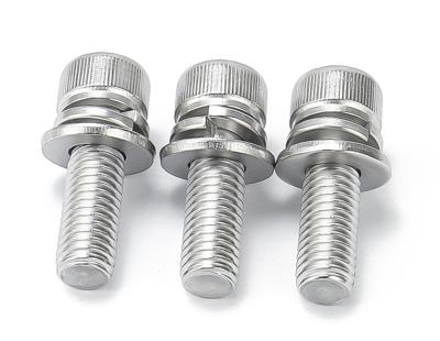 China Stainless Steel Hexagon Socket Bolt Trim Assembly Pan Head Spring Cushion Screw Pernos Flat Bolt And Nut Fasteners 304 Stainless Steel for sale