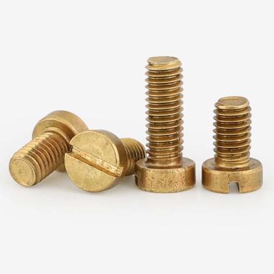 China Factory Direct GB65 Stainless Steel Brass Slotted Cylindrical Head Screw And Nail Bolt for sale