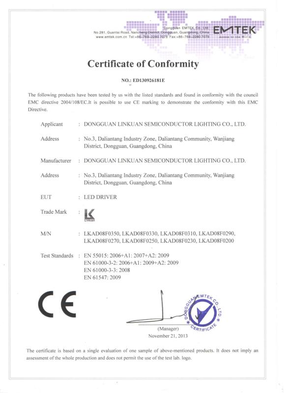 CE - Guangdong Linkuan Smart Tech Co., Ltd.