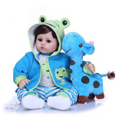 China 18 Inch Handmade Silicone Soft Realistic Baby - Doll For Sale Cloth Body Baby Dolls Giraffe Boy Reborn Doll for sale