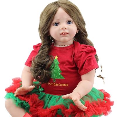 China DIY PLAY 24 Inch Silicone Dolls Christmas Style Soft Vinyl Support Customized Silicone Dolls for sale