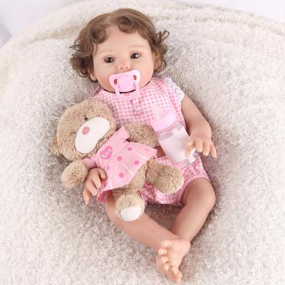 China KAYDORA handmade full silicona 18 inch vinyl girl doll mohair bebes reborn for girls washing baby - doll soft for sale