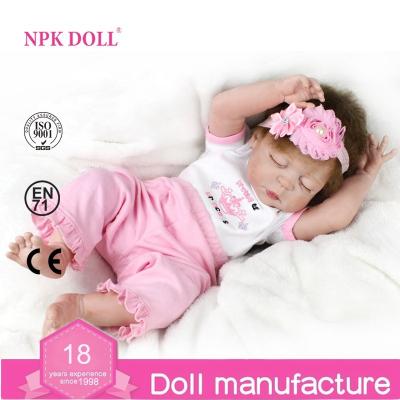 China TOY KAYDORA Sleeping Reborn Baby Doll 22inch Full Body Silicone Soft Solid Silicone Reborn Doll MODEL - doll for sale