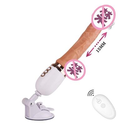 China Mini Gun Machine Automatic Suction Hands Free Cup Masturbator Stimulating Electric Retractable Vibrating Toys for sale