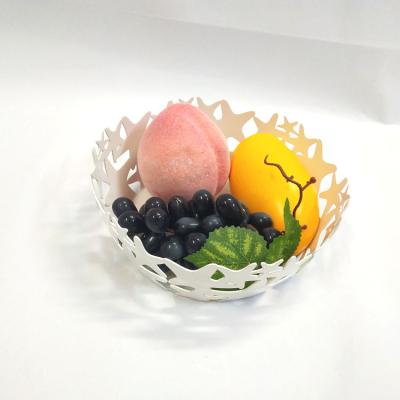 China Sustainable Manufacturing Price Cavity Decoration Fruit Basket For Kitchen Iron Vegetable Baskets for sale