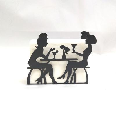 China Perfect Quality Modern Kitchen Dining Table Metal Iron Napkin Holder Paper for sale