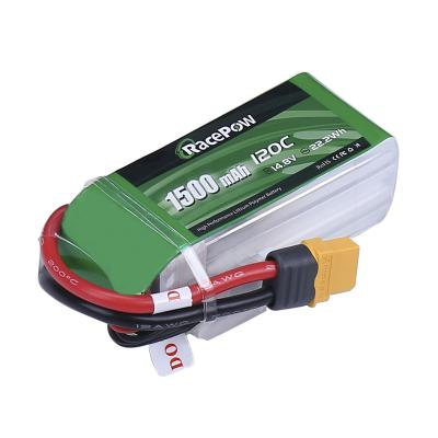 China FPV Racing OEM Lithium Battery Pack 1500mAh 14.8V 120C For RC Car Truck Helicopter Boats FPV Airplane Racing LiPo Batteries for sale