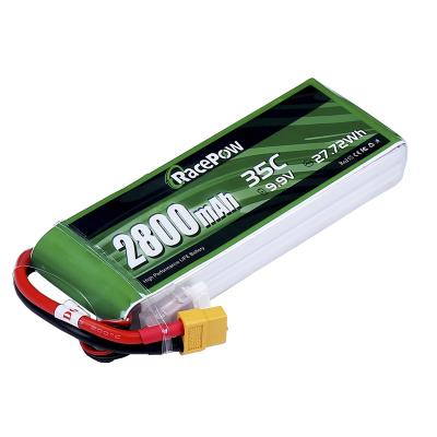 China Rechargeable Li Polymer Lithium Battery For 2800mAh 9.9V 35C Lipo RC Drone RC Helicopter Aircraft High Quality Battery Aircraft for sale