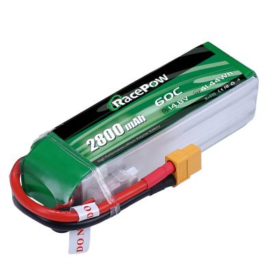 China RC Airplane/Helicopter RacePow Lipo Battery OEM 14.8V 2800mah 60C Rechargeable Battery rc car battery packs for RC Airplane Helicopter FPV Car for sale