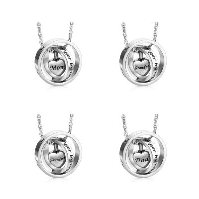 China High Polished Custom Stainless Steel Ashes Cremation Jewelry Urn Pendant Necklace for sale