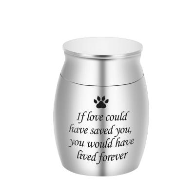 China Custom Stainless Steel Mini Pet Cremation Urns Funeral Keepsake Wholesale Viable for sale