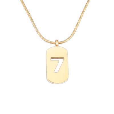 China Wholesale High Polished Stainless Steel Gold Filled Jewelry Number Digit Pendant for sale