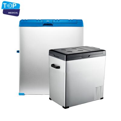 China 75L New Design Double Door Open Compressor Car Fridge Refrigerator For Car 652*363*666mm for sale