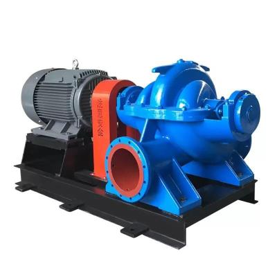 China Double Suction Horizontal Split Casing Pump Blue Split Case Fire Pump for sale