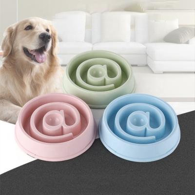 China Custom Non-automatic Slow Style Green Nordic Round Pet Food Driver Pet Food Rose Logo Plastic Dog Eat Bowl for sale