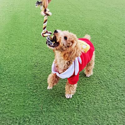 China Stocked Custom Color Rope Tug Dog Rope Playing Knot Chew Toy For Dogs for sale