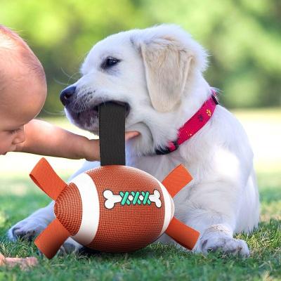 China Sustainable New Rugby Dog Toys Outdoor Interactive Pet Grab Interactive Toy Ball for sale