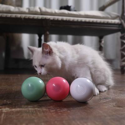 China Viable Interactive Cat Toy Ball 360 Degree Rolling Pet Cat Toy Ball Automatic Self-Bite Anti-Cut Rotating Ball for sale