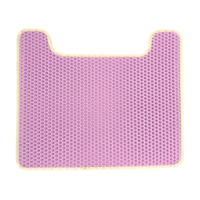 China Durable Eva Pet Cat Floor Waterproof Washable Litter Mat Sand Trapper Scatter Check Mat Cat Litter Pad for sale