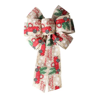 China Hot Sale Factory Tenacity Tops Pretied Bowknots in Running Bow for Farmhouse Christmas Day Decor for sale