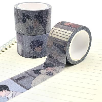 China Wholesale Cool Design Waterproof Foil Custom Printed Colorful Gold Foil Washi Masking Tape for sale