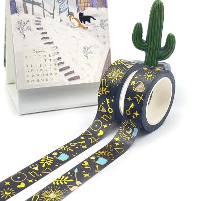 China Japanese Gold Foil Adhesive Tapes Artwork Waterproof Washi Masking Japanese Paper Tape for sale