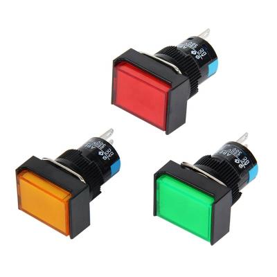 China 3 Pin Led Rectangle Self-Return Push Button Switch AB6J-M1 AB6J-M1 for sale