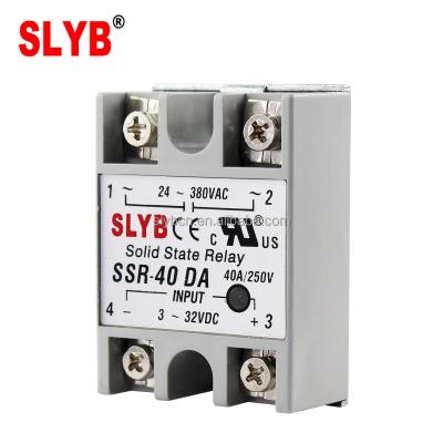 China Fotek Epoxy Type Single Phase Solid State Relay SSR 40DA 3-32VDC Input to 24-380VAC Output by Zhejiang Factory for sale