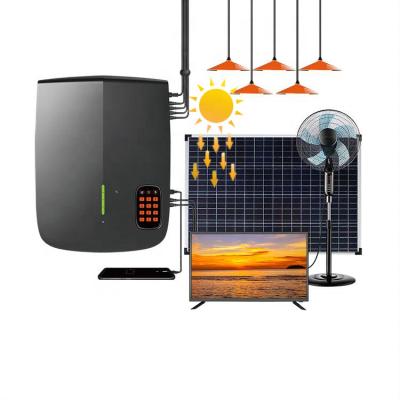 China Home Solar System 60w Solar Light Kits Home Use Solar Lighting System for sale