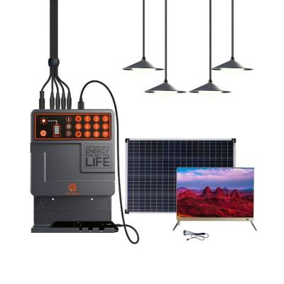 China Small Home Pay As You Go Solar Power System Power Indicator Light Home Solar System For Home Outdoor Camping for sale