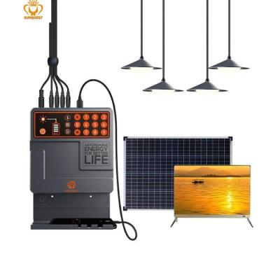 China New Design Home Solar Power System Mini Portable Solar Home System With 3 Led Lights For Home Use for sale