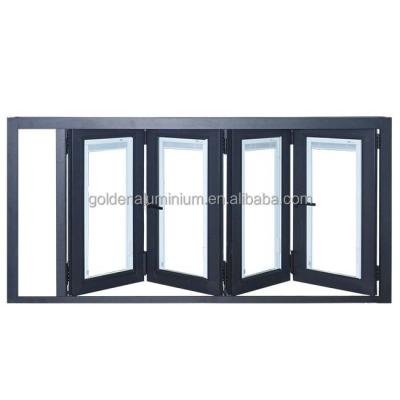 China Modern High Quality Aluminum Alloy Frame Sound Insulation Folding Windows for sale