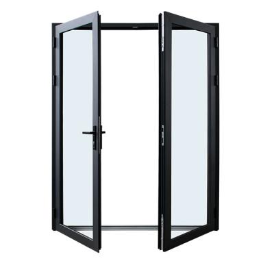 China Modern Double Panels Swing Style Aluminum Doors Casement Hinged Aluminum Interior / Exterior Doors for sale