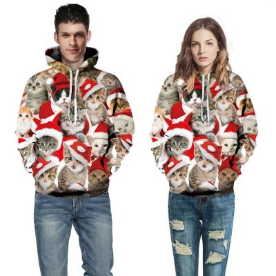 China Anti-wrinkle factory supply Hoodie fashion polyester 3d printed custom unisex men sweater hoodie set for sale