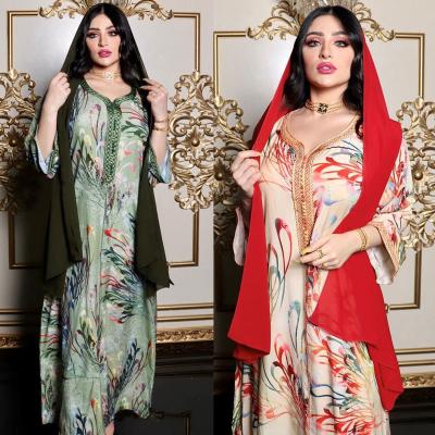 China Arab female muslim middle east red green muslim muslim clothing jalabiya wind long dress feel comfortable cheap prices muslim ramadan for sale