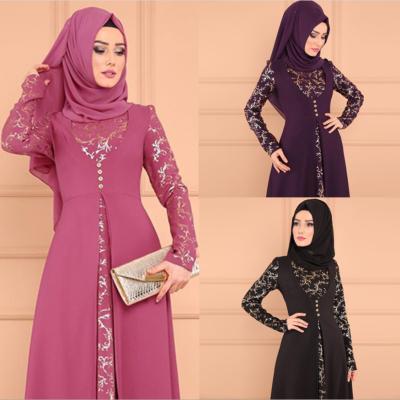 China 2021 La ropa comfortable fashion newcomer abaya red purple purple muslima feel muslim dresses dubai ethnic clothing for sale