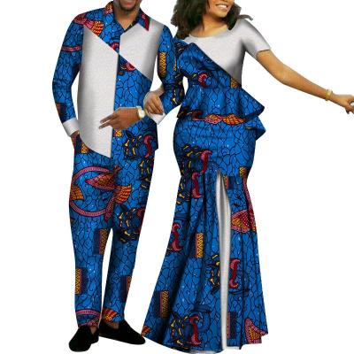 China 2021 comfortable newest fashion polyester cotton printed plus size dashiki 2 piece set for sale