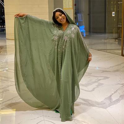 China Comfortable Afrikanische Kleidung Top Quality Fashion Plus Size Green Long African Maxi Dresses for sale