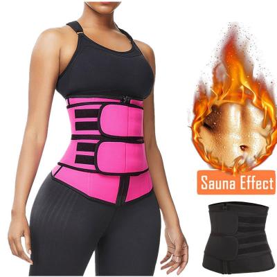 China New Arrival Antibacterial Fashion Neoprene Top Waist Trainer Shaper Corset Gray Pink Gray Entrenador de cintura for sale