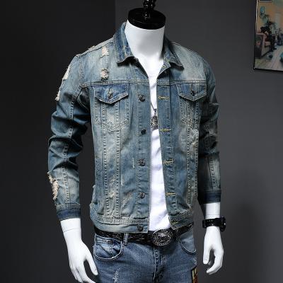 China QUICK DRY High Quality Light Blue Denim Coat Acid Washed 100% Sherpa Fleece Striping Jackets Warm Men Winter Jeans Wholesale Price for sale