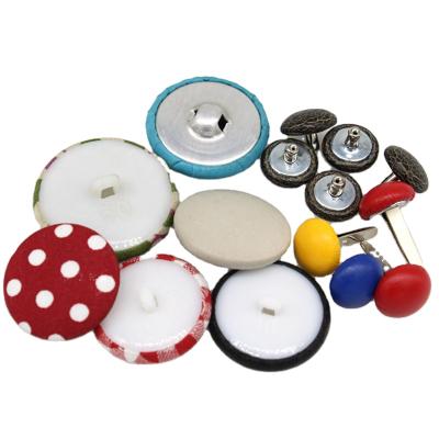 China Other Back Fashion Customized Fabric Covered Button Plastic And Aluminum Buttons for sale