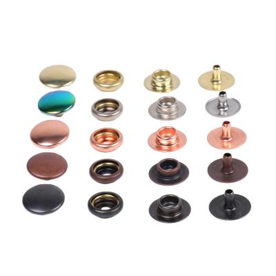 China Hot Sale Nickel Free Factory Plating Brass Colored Line 24 Snap Button For Clothing Coat Accessories for sale