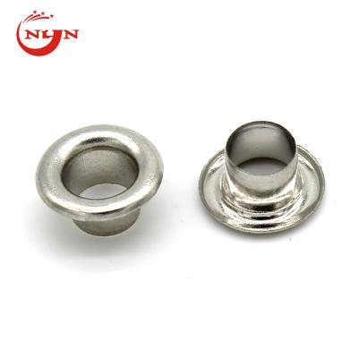 China Rounded nickel free fashion flat face shape iron grommet and grommet for sale