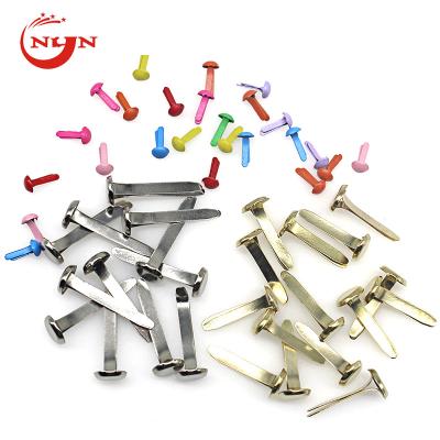 China Dry Cleaning Hot Sale Iron T Shaped Head Paper Fastener Fastens Staples With Metal Brad Nails for sale