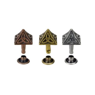 China New Arrival Nickel Free Celtic Pyramid Rivets Antique Nickel Plate For Bags for sale