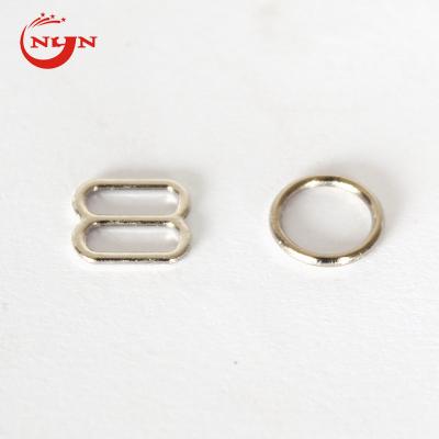 China Good Quality Metal Bra Ring Strap Adjuster Ring And Slider For Swimwear for sale