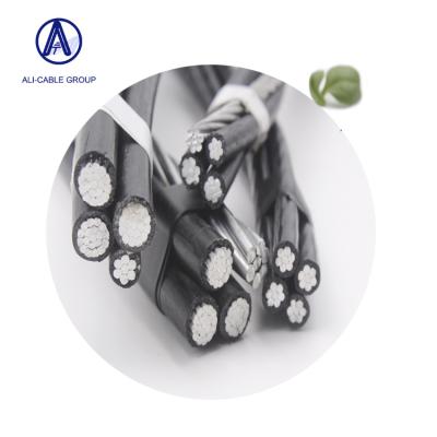 China Power Transmission China Factory Duplex ABC Cable 16mm2 Bundle Aerial Cable Aluminum Conductor ABC Cable Low Voltage for sale