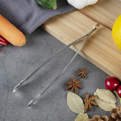 China Viable Wholesale Food Ice Bread Food Clip 430 Stainless Steel Metal Cookware OEM Kitchen Tongs Soft Tongs for sale